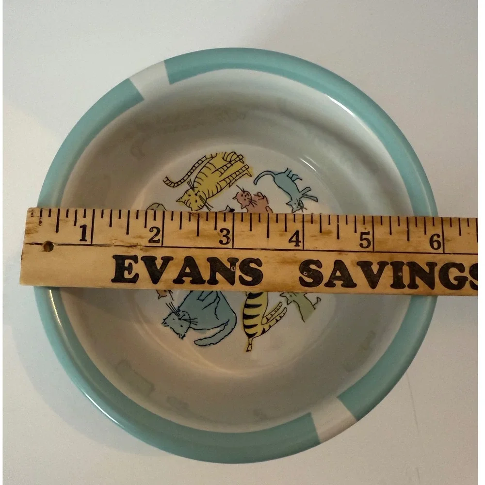 Ceramic Stoneware Bowl Cat Kitten Whimsical Dishwasher Microwave Safe
